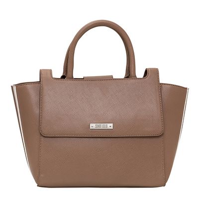 Bolsa Média Listra Lateral Taupe