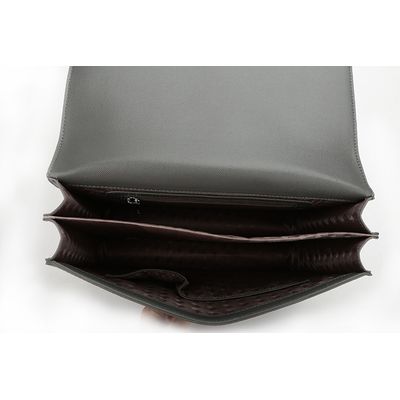 Bolsa Retangular Corrente Cinza