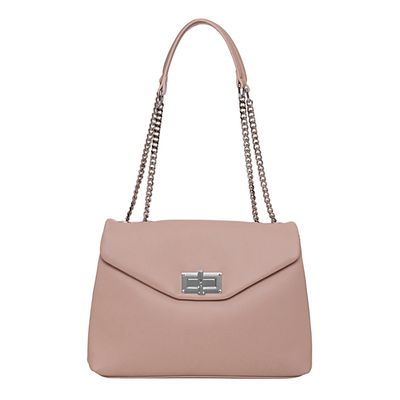 Bolsa Fecho Prateado Rosa
