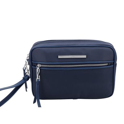 Necessaire Nylon Zíper Azul Marinho