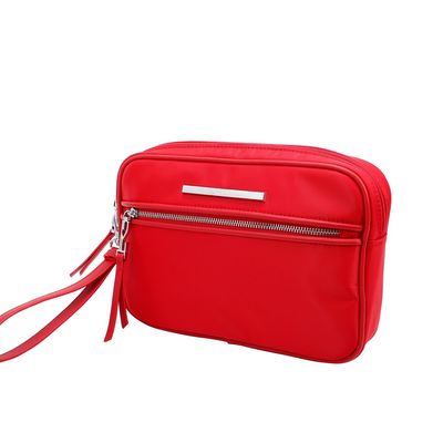 Necessaire Nylon Zíper Vermelho