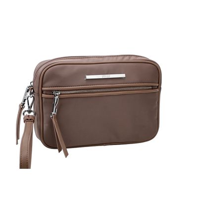 Necessaire Nylon Zíper Marrom