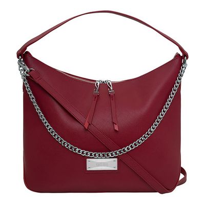 Bolsa Corrente Prateado Vermelho