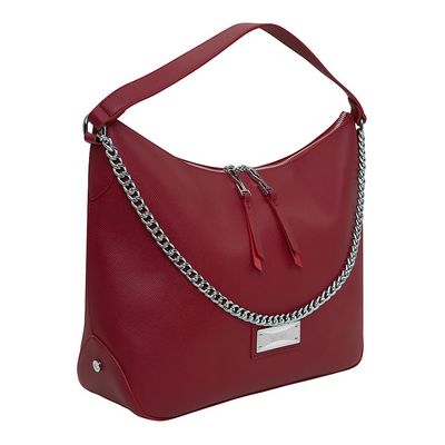 Bolsa Corrente Prateado Vermelho