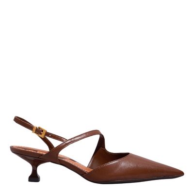 Scarpin Couro Pelica Soft Conhaque