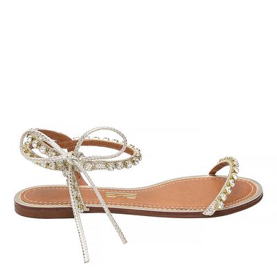 Rasteira Snake Pedras Dourado