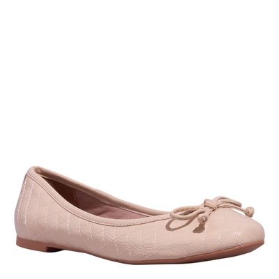 Sapatilha Verniz Matelassê Bege