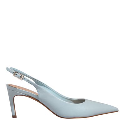 Scarpin Slingback Couro Confort Azul