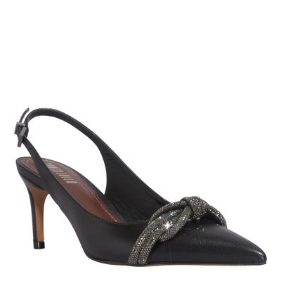 Scarpin Couro Confort Preto