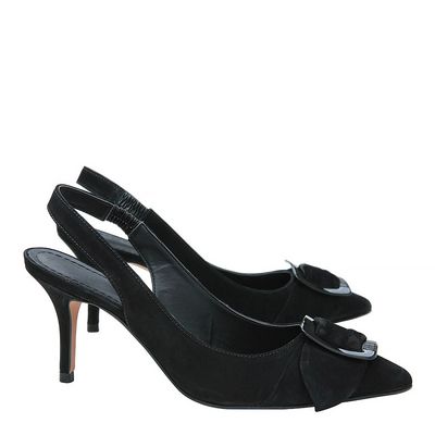 Scarpin Nobuck Preto