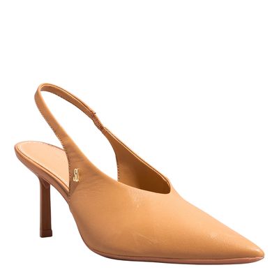 Scarpin Couro Pelica Soft Bege Egido