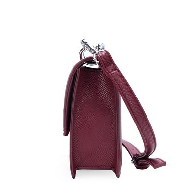 Bolsa Mini Quadrada Risco Vinho