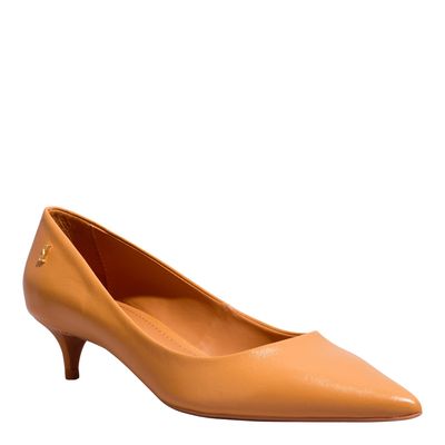 Scarpin Couro Confort Doce De Leite