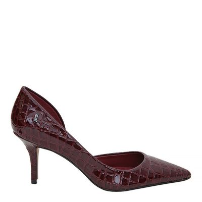 Scarpin Croco Vinho