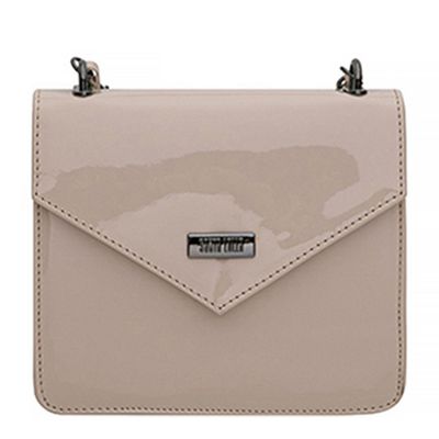 Bolsa Quadrada Envernizada Off White