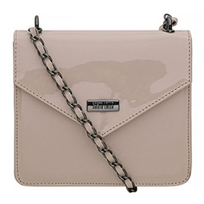 Bolsa Quadrada Envernizada Off White
