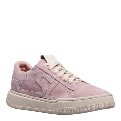 Tênis Couro Camurça Rosa