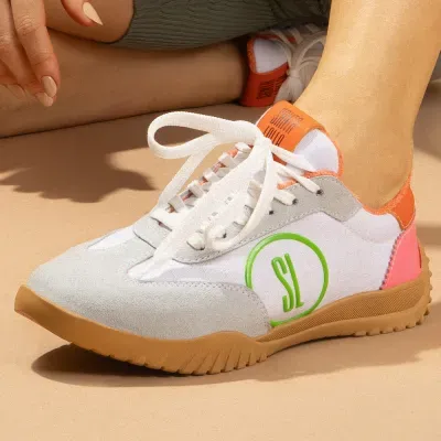 Tênis Couro Camurça Multicolor Off White