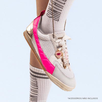 Tênis Couro Camurça Alvejado