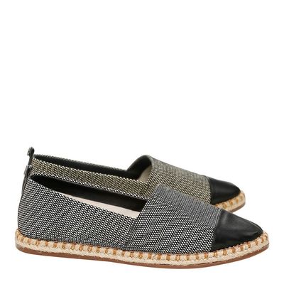 Espadrille Tecido Tramado Preto