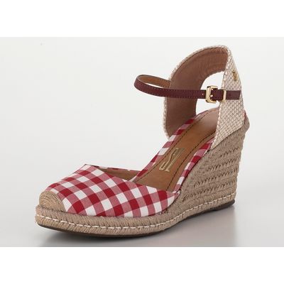 Espadrille Tecido Vichy Vermelho