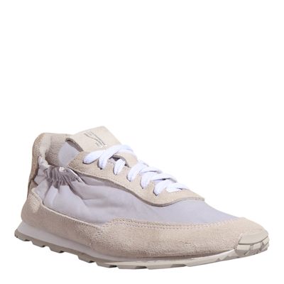 Tênis Jogging Couro Camurça Cinza Elástico