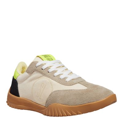 Tênis Couro Camurça Multicolor Cinza