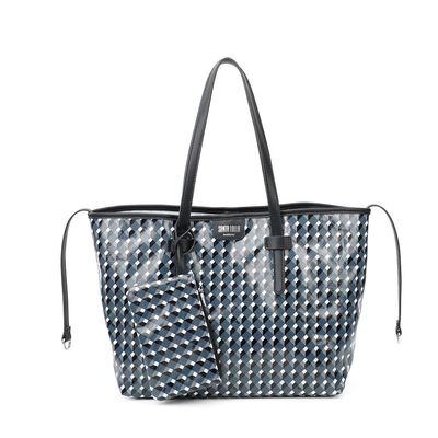 Bolsa Shopper Coated Cubos Preta