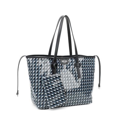 Bolsa Shopper Coated Cubos Preta
