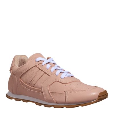 Tênis Jogging Couro Floater Rosa Biscuit