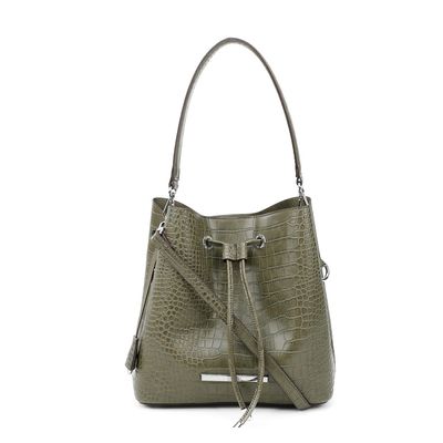 Bolsa Bucket Croco Verde