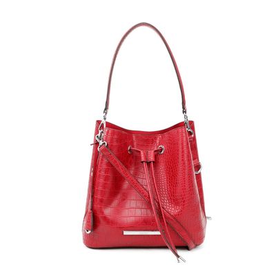 Bolsa Bucket Croco Vermelha