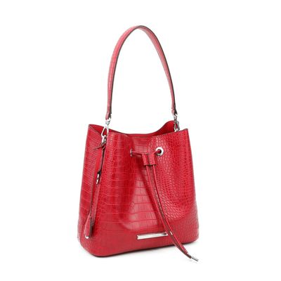 Bolsa Bucket Croco Vermelha