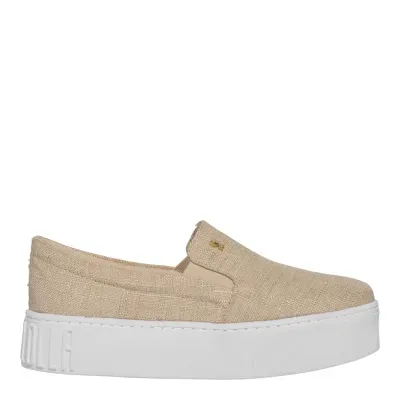Tênis Slip On Tecido Copacabana Bege