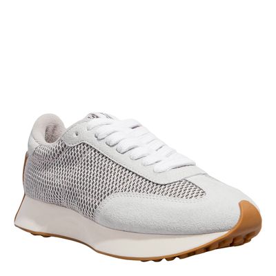 Tênis Jogging Couro Camurça Cinza