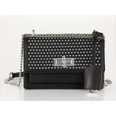 Bolsa Retangular Spikes Preto