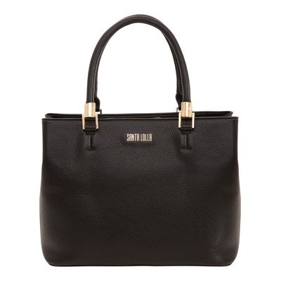 Bolsa Média Detalhes Dourados Sl Preta