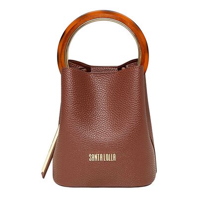 Bolsa Cobra Aba Arco Acrílico Marrom