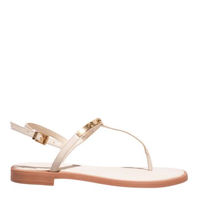 Rasteira Salomé Napa Soft Off White Bico Redondo