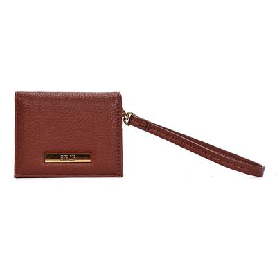 Carteira Floater Marrom Ferrugem Alça De Mão