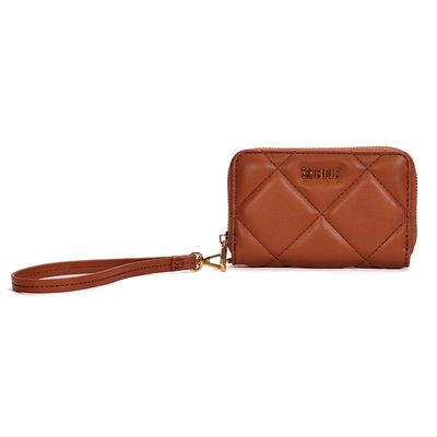 Carteira Soft Marrom Safari Alça De Mão