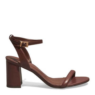 Sandália Napa Soft Marrom Salto Grosso