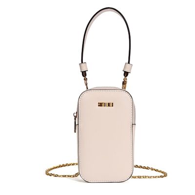 Bolsa Porta Celular Soft Marfim Alça Transversal