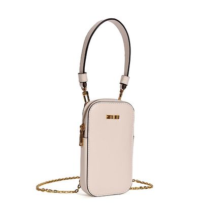 Bolsa Porta Celular Soft Marfim Alça Transversal