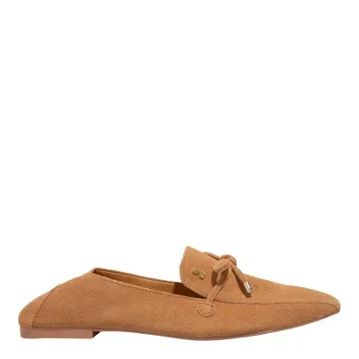 Mocassim Couro Camurça Doce De Leite