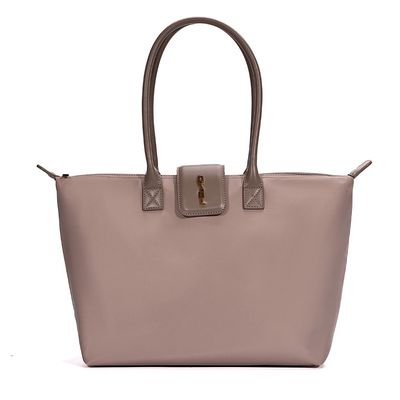 Bolsa Shopper Nylon Alça De Ombro Cinza