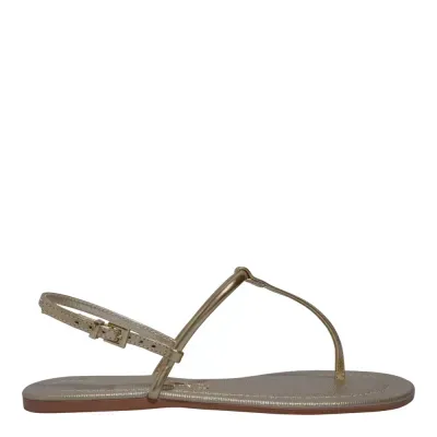 Rasteira Metalizada Dourada