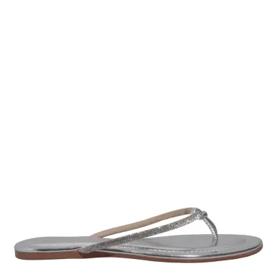 Rasteira Metalizada Reflexo Prata