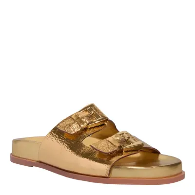 Papete Couro Metalizado Dourada