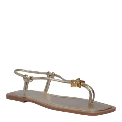 Rasteira Metalizada Dourada